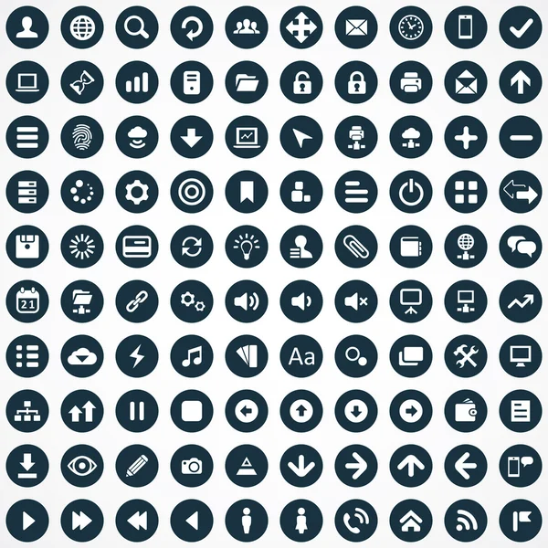 100 app icons — Stock Vector