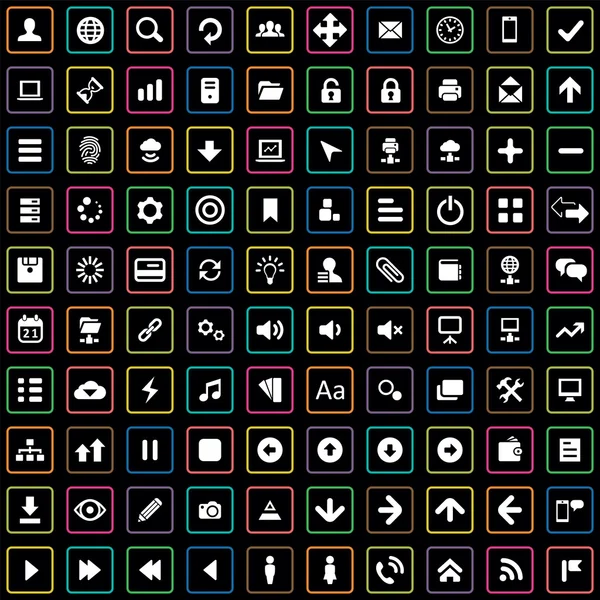 100 app iconen — Stockvector