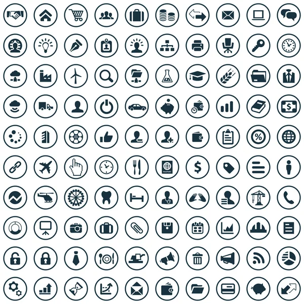 100 B2B icons — Stock Vector