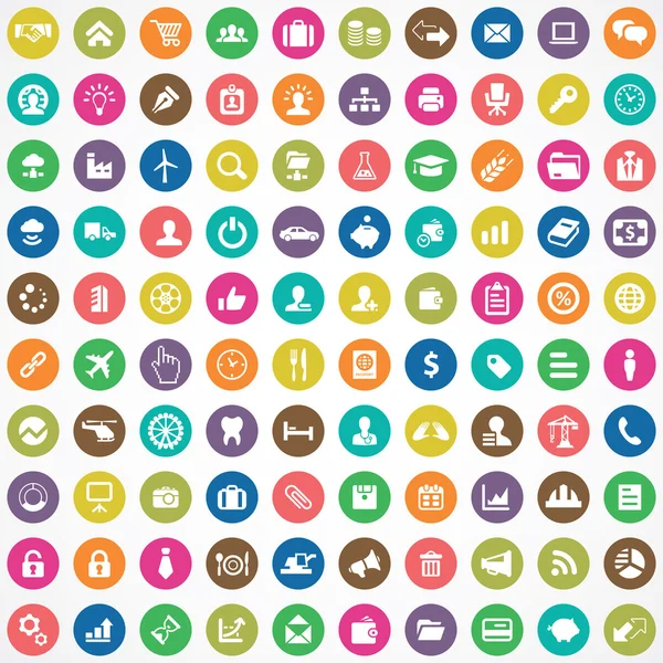 100 iconos B2B — Vector de stock