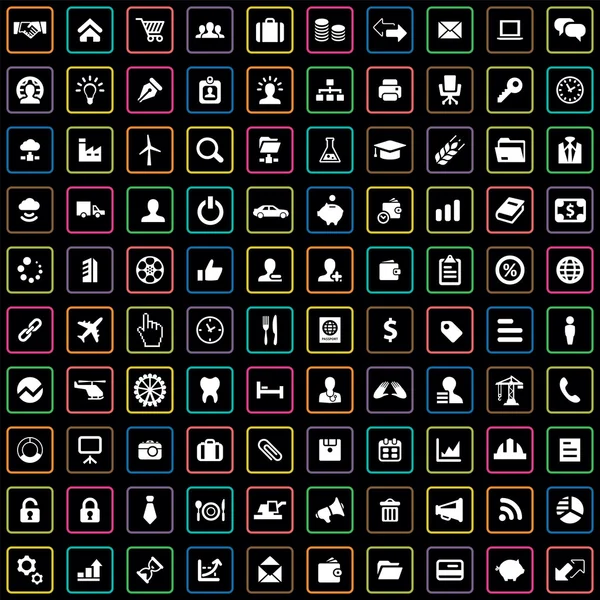 100 ícones B2B — Vetor de Stock