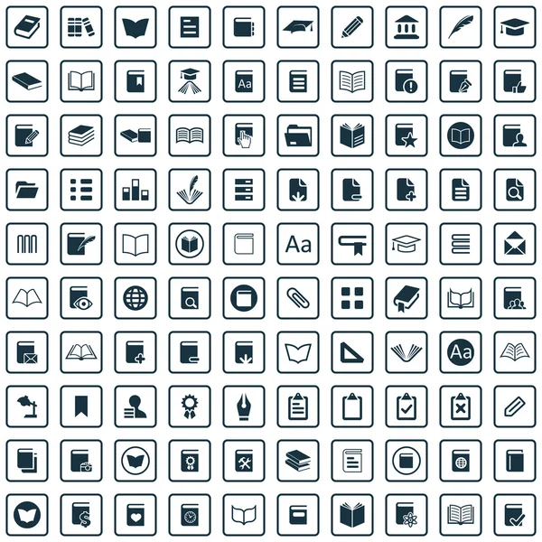 100 boeken pictogram — Stockvector