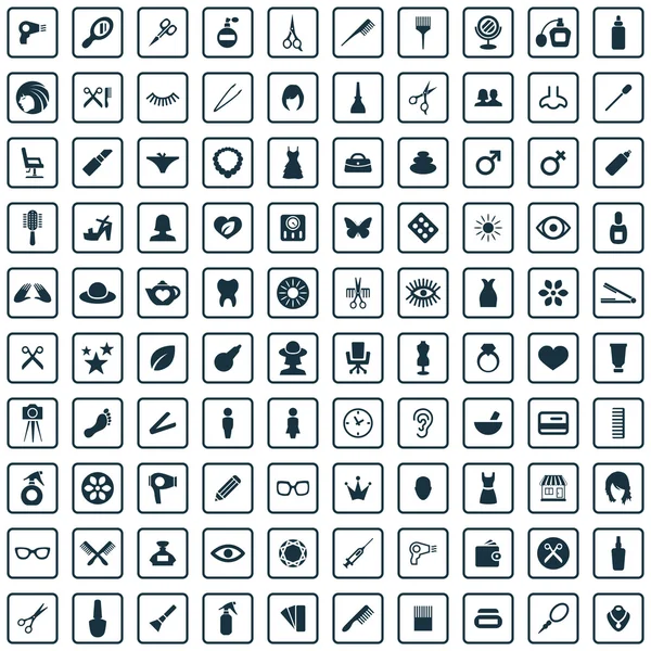 100 Güzellik Salonu simgeler