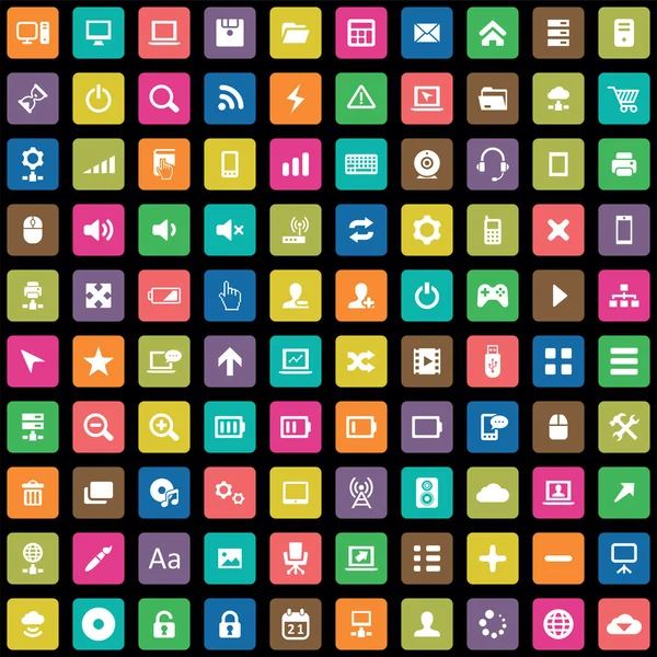 100 computer iconen — Stockvector