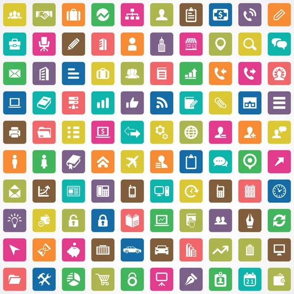 100 iconos de la empresa — Vector de stock