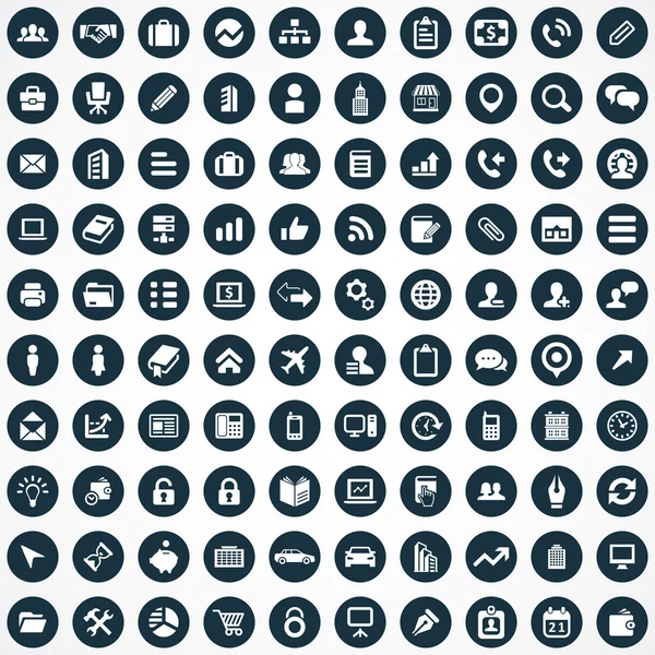 100 ikon perusahaan - Stok Vektor