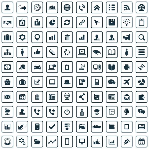 100 iconos corporativos — Vector de stock