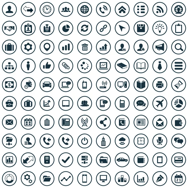 100 corporate icons — Stock Vector