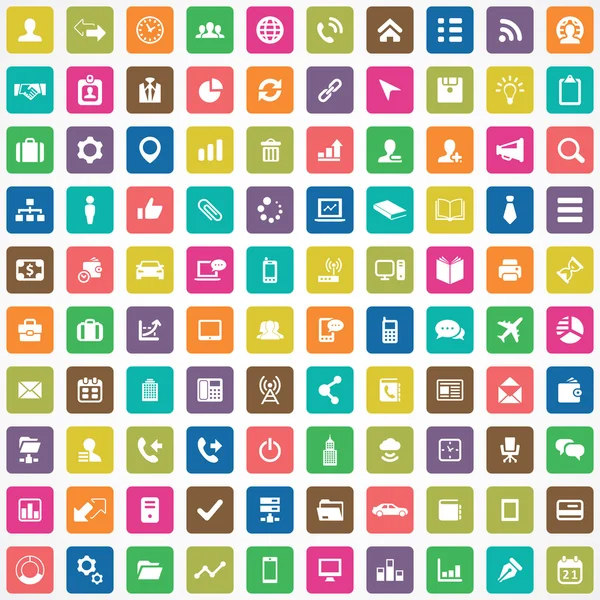 100 corporate icons — Stock Vector