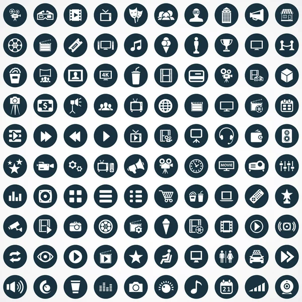 100 iconos de cine — Vector de stock