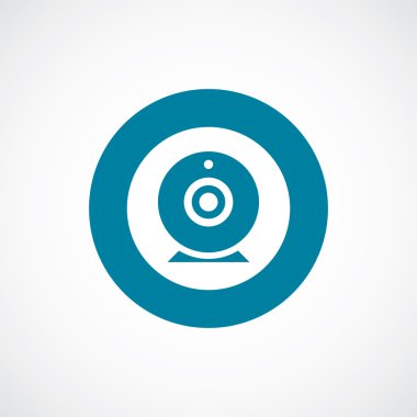 Web kamera simgesi kalın mavi daire kenarlık