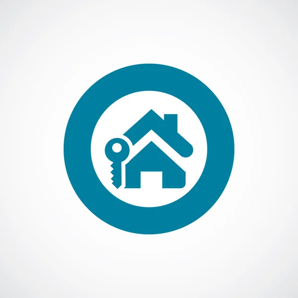 Home sleutelpictogram vet blauwe cirkel grens — Stockvector