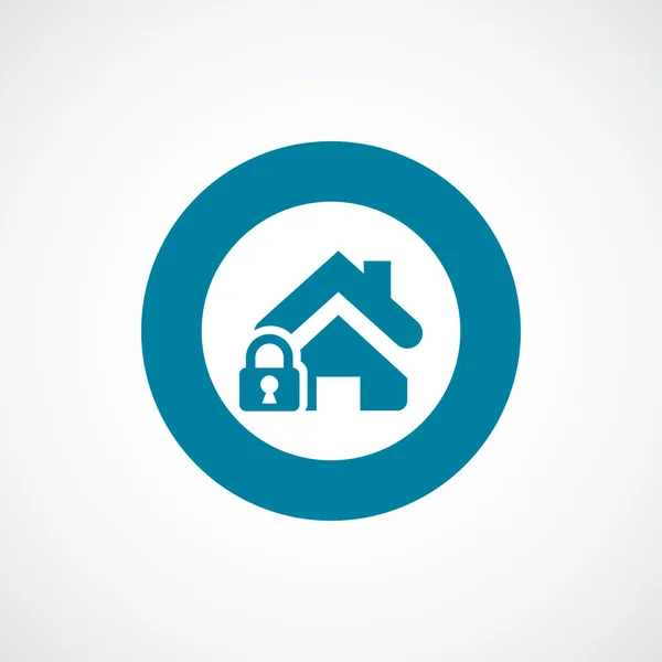 Home lock icon vet blauwe cirkel grens — Stockvector