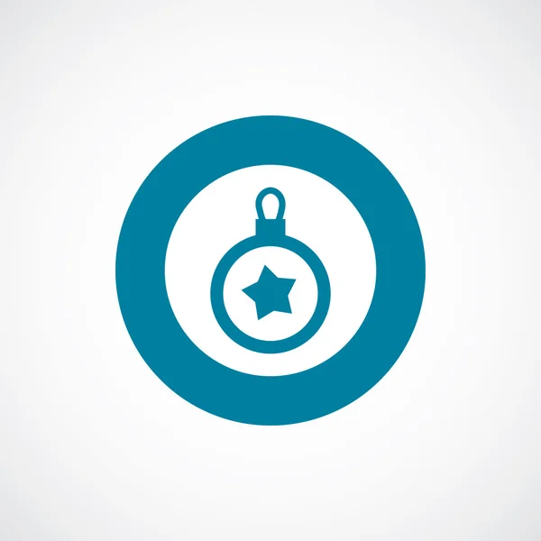 Christmas decoration icon bold blue circle border — Stock Vector