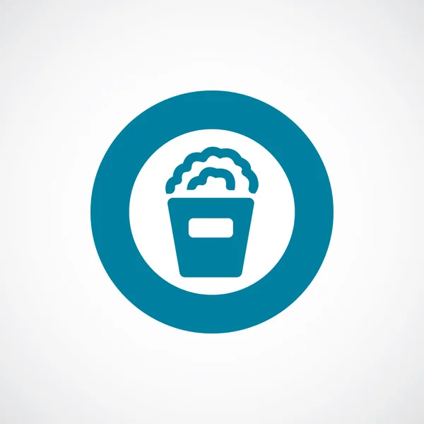 Popcorn icon bold blue circle border — Stock Vector