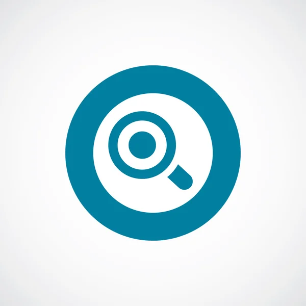 Icono del ojo lupa negrita borde círculo azul — Vector de stock