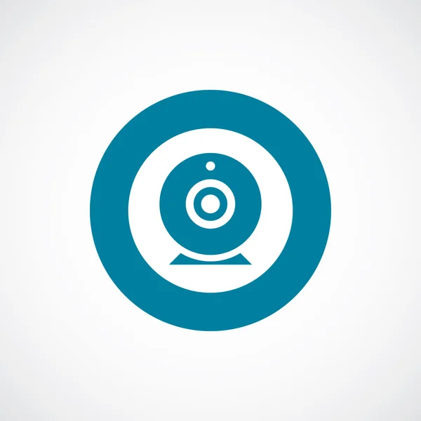 Web camera icon bold blue circle border — Stock Vector