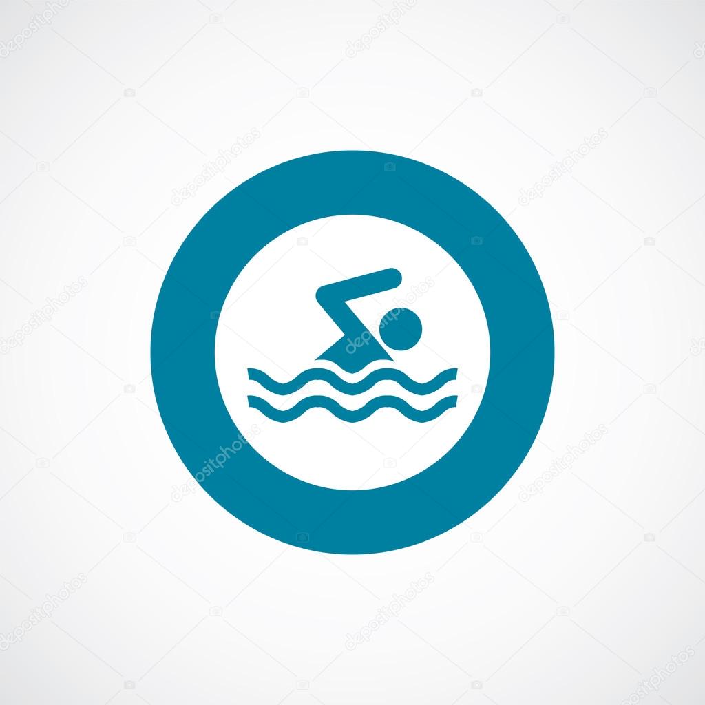 swim icon bold blue circle border