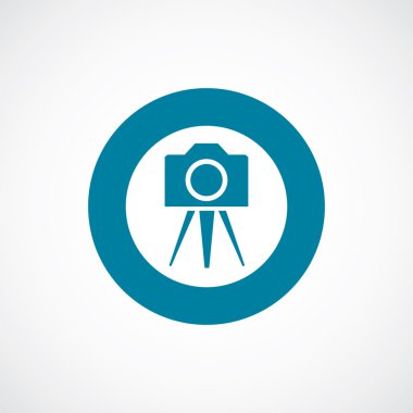 fotoğraf kamera tripod simgesi kalın mavi daire kenarlık