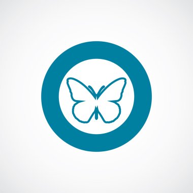 Kelebek simgesi kalın mavi daire kenarlık