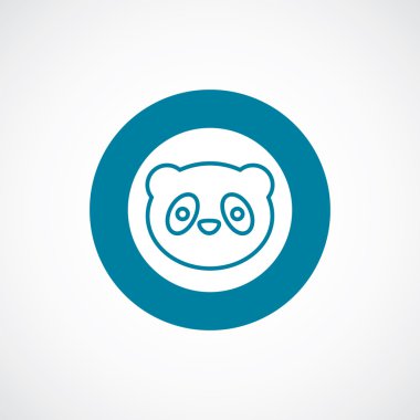 Panda simgesi kalın mavi daire kenarlık