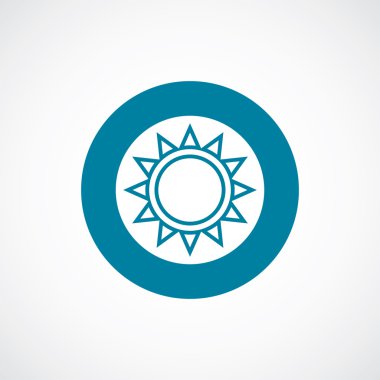 güneş simgesi kalın mavi daire kenarlık