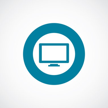TV simgesi kalın mavi daire kenarlık