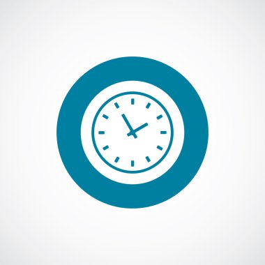 Saat simgesi kalın mavi daire kenarlık