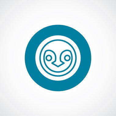 Penguen simgesi kalın mavi daire borde