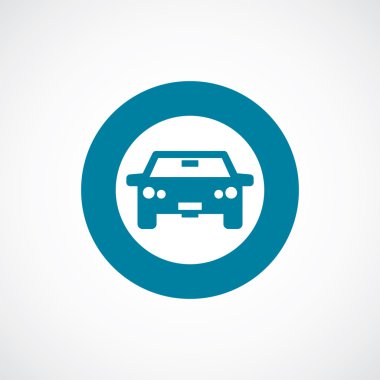 Araba simgesi kalın mavi daire kenarlık