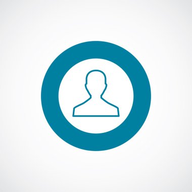 erkek simgesi kalın mavi daire kenarlık