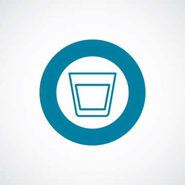 votka simgesi kalın mavi daire kenarlık