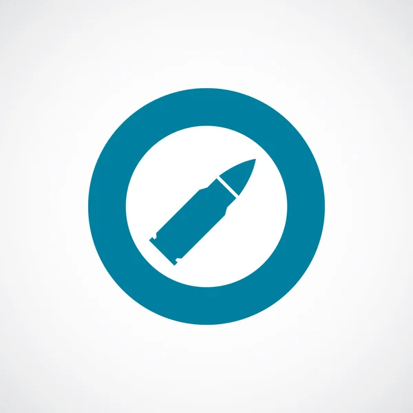 Bullet ikon fet blå cirkel gränsen — Stock vektor