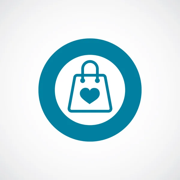 Einkaufstasche Symbol fett blauen Kreis Grenze — Stockvektor