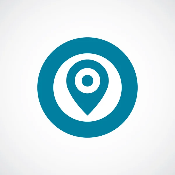 Mapa pin ikonami tučný modrý kruh — Stockový vektor