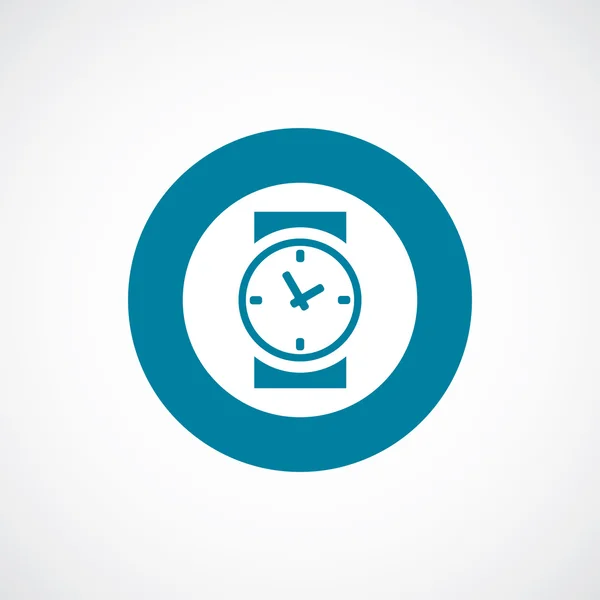 Temps icône gras cercle bleu borde — Image vectorielle