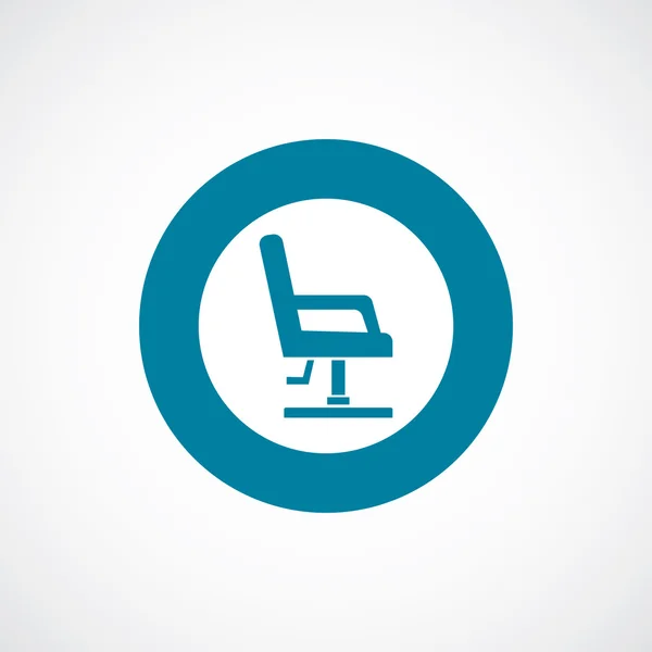 Ícone de cadeira de barbeiro borda círculo azul negrito — Vetor de Stock