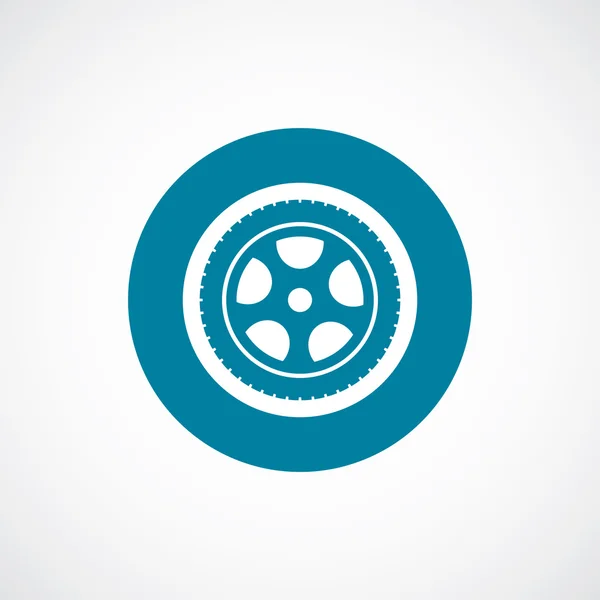 Carro roda ícone negrito círculo azul fronteira —  Vetores de Stock