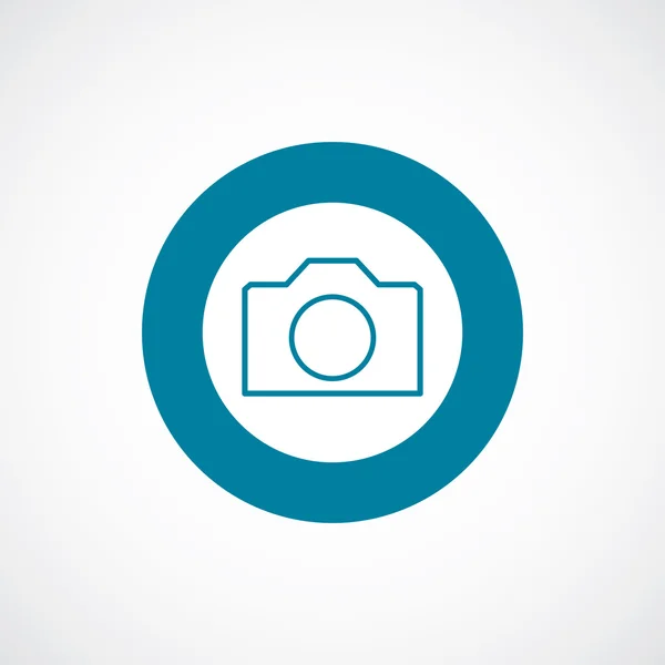 Σύνορα τολμηρό μπλε κύκλο εικονίδιο κάμερας — Διανυσματικό Αρχείο