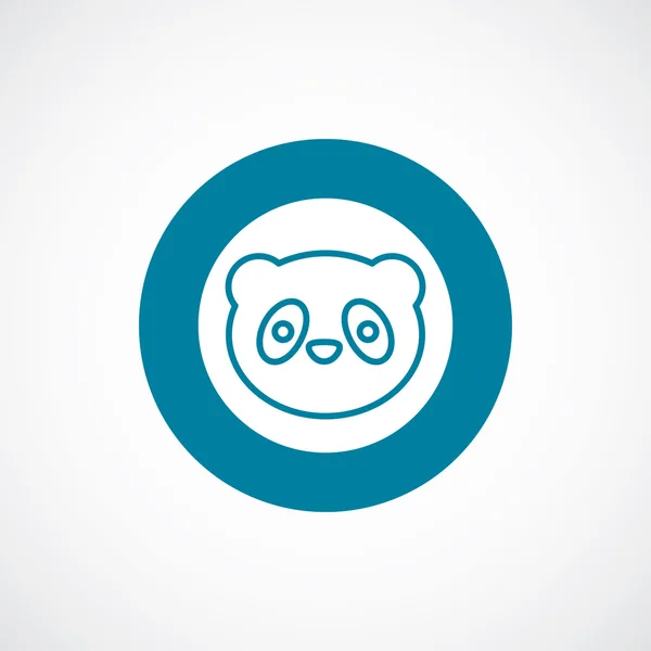 Icona panda bordo cerchio blu in grassetto — Vettoriale Stock