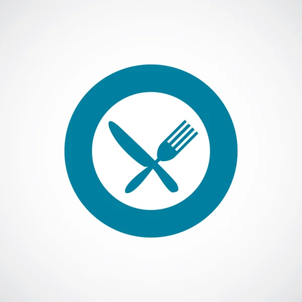 Restaurant Symbol fetter blauer Kreis Grenze — Stockvektor