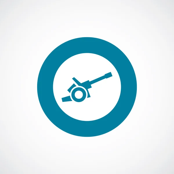 Icona del cannone bordo cerchio blu grassetto — Vettoriale Stock