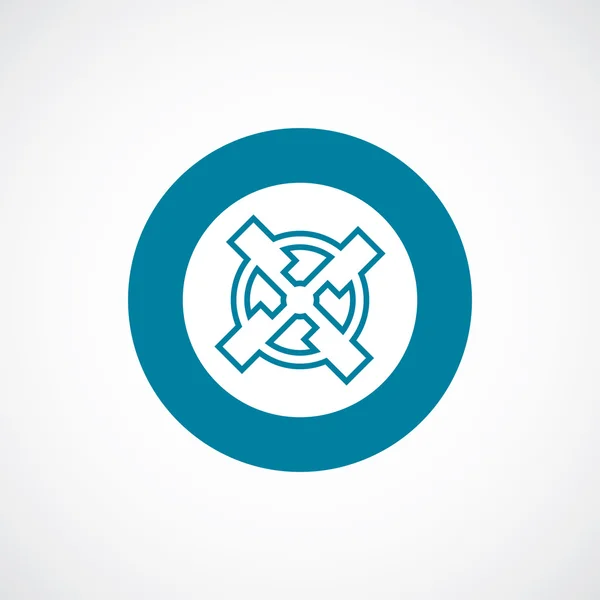 Mill icon bold blue circle border — Stock Vector