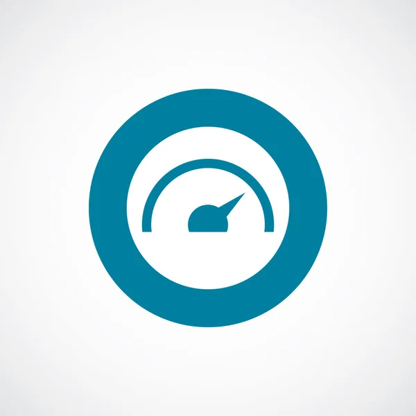 Ícone velocímetro borda círculo azul negrito — Vetor de Stock