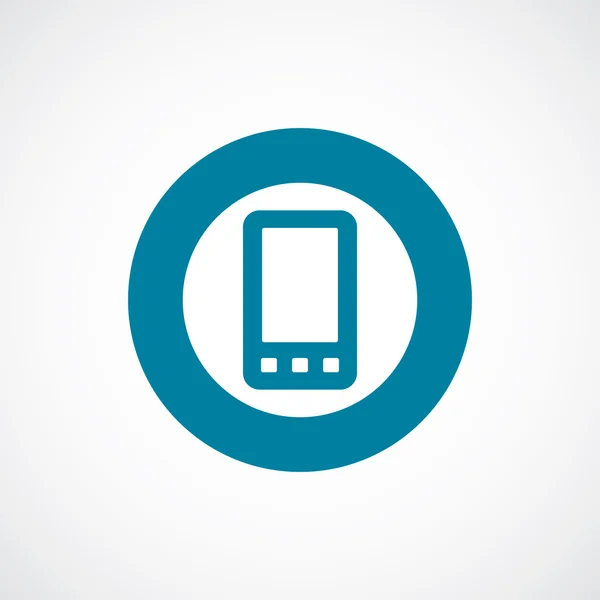 Icona del telefono cellulare bordo blu cerchio in grassetto — Vettoriale Stock
