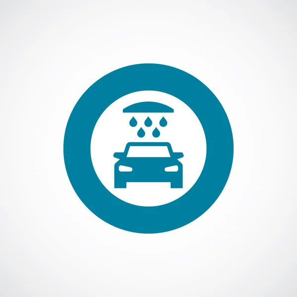 Autowaschanlage Symbol fett blauen Kreis Grenze — Stockvektor