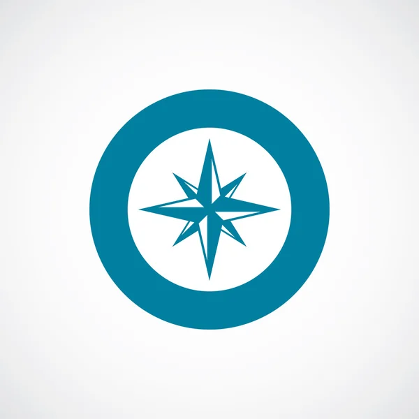 Icona della bussola bordo blu cerchio grassetto — Vettoriale Stock
