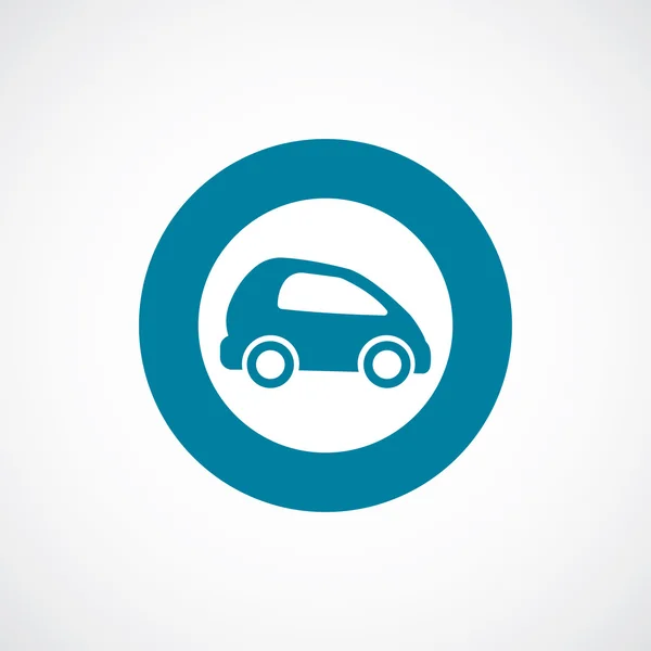 Mini car icon bold blue circle border — стоковый вектор