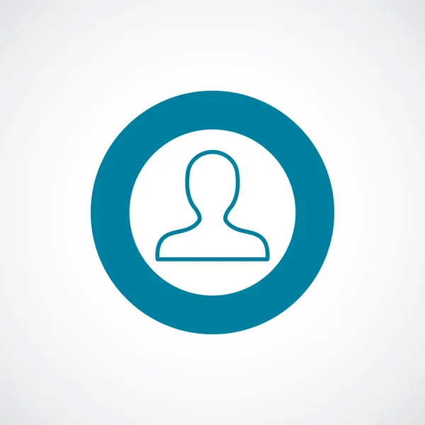 Profile icon bold blue circle border — Stock Vector