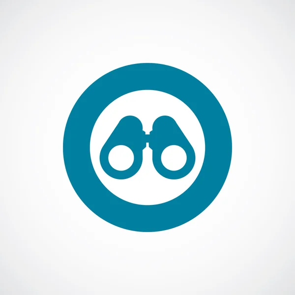 Binoculars icon bold blue circle border — Stock Vector